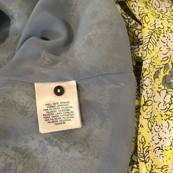 Anthropologie Maeve Yellow & Blue Floral Spring Short Dress- Size Small P - Picture 5 of 6